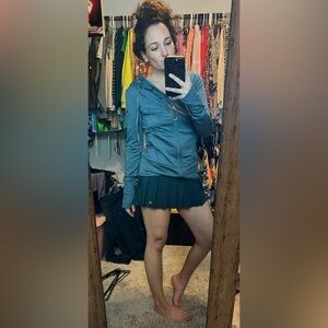 Alo Heather Green Full Zip Up W/ Hood Size Small